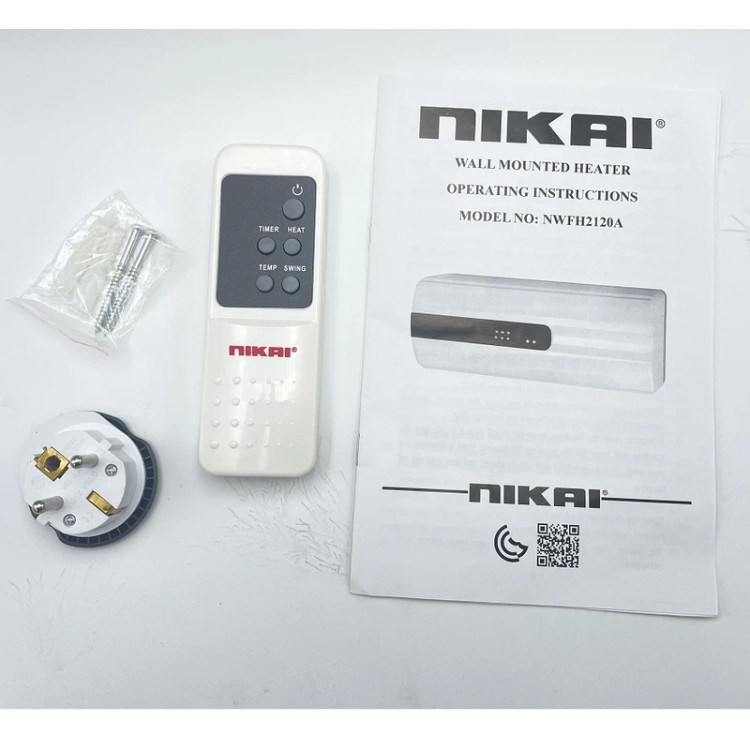 بخاری برقی دیواری نیکایی مدل NWFH2120A